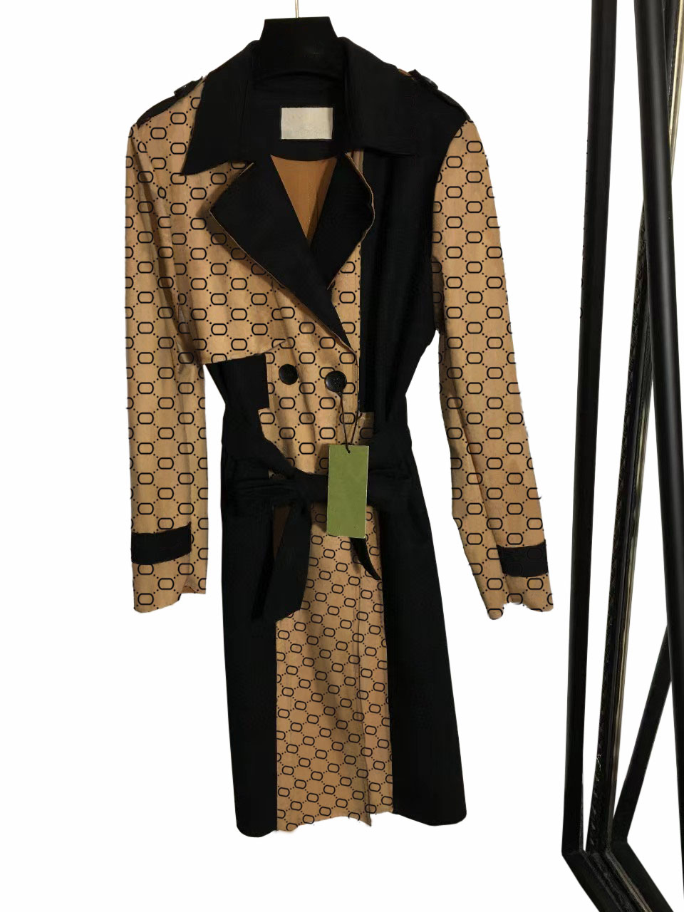 

Women' Trench Coats Women Jacket Casual Blazers Style With Belt Corset Lady Slim Fashion Jackets Pocket Outwear Warm Coats size -L, Yellow