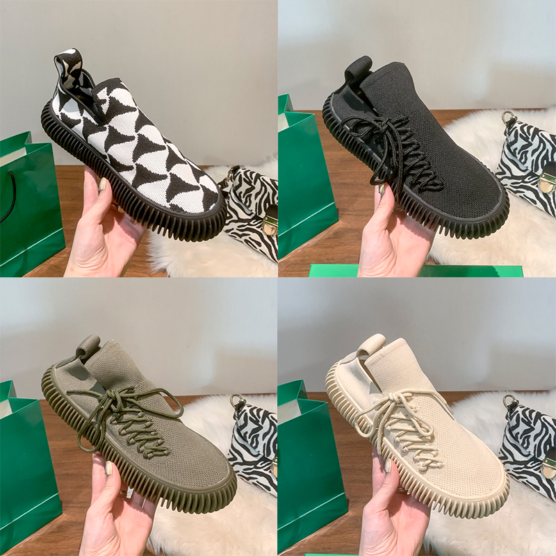 

Top running shoes Ripple Tech Knit Sneaker Bottegas luxury mens designer sneakers Slip on Black Optic White khaki Cane sugar Venetas men women fashion trainers, Shoe box