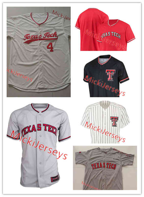 

Xflsp Texas Tech TTU Baseball Jersey Cole Stilwell Murrell Parker Kelly Nate Rombach Dillon Carter Kurt Dylan Neuse Cody Masters, Cream