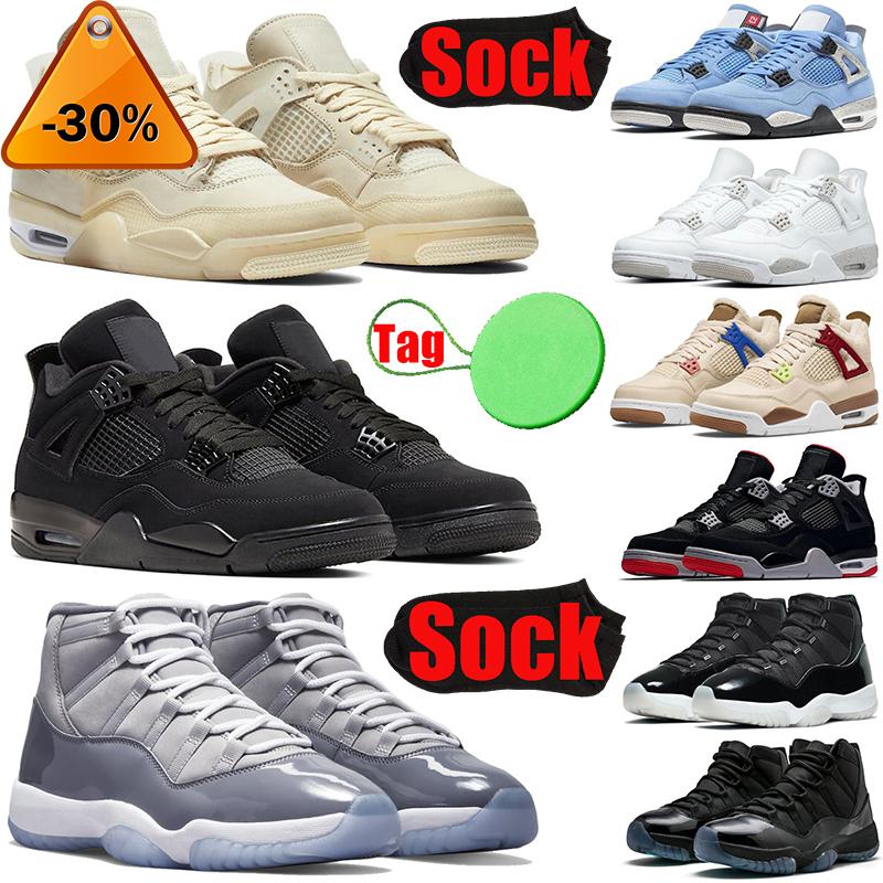

2022 Cool Grey 4s 11s Basketball Shoes For Mens Womens 4 11 Cactus Jack Sail Black Cat University Blue White Oreo Bred Men Trainers Sports B, Customize