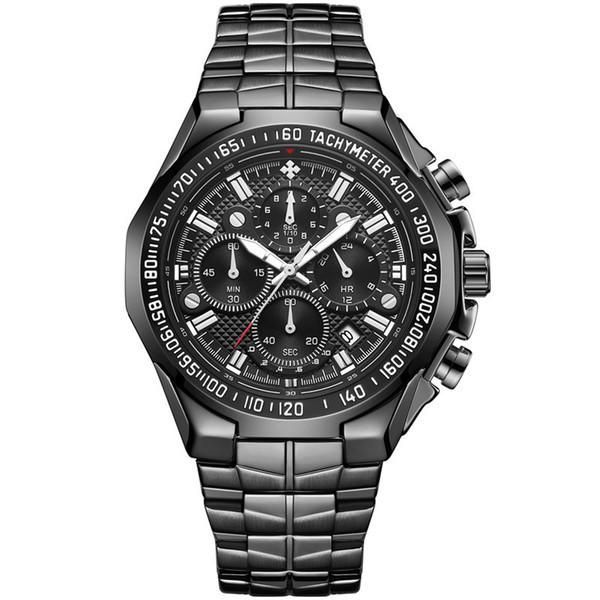Style chaud sept aiguilles homme mouvement Section en acier apporter Quartz étanche montre-bracelet chronographe montre en gros hommes montres ca