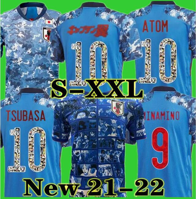 

Anime version 20 21 22 Japan Soccer Jersey Captain Tsubasa Japanese Special Edition Home blue soccer Shirt #10 ATOM 2021 2022 football uniform, 2000 home