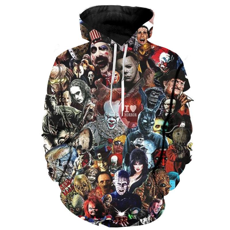 

Men's Hoodies & Sweatshirts Horror Movie Personality Hooded Sweatshirt Men's And Women's Casual Oversized Pullover HoodieMen's, S02