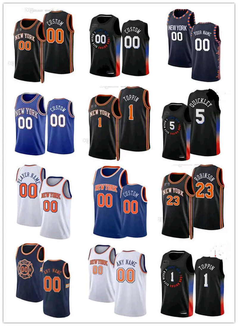 

75th Basketball Jerseys Custom Men Women Youth New York''Knicks''13 Evan Fournier 11 Wayne Selden 2 Miles McBride 45 Jericho Sims Basketball Jerseys, Color