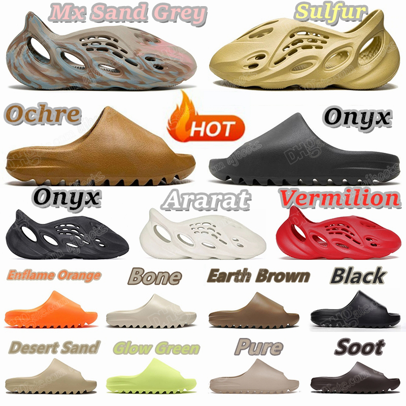 Slipper Designer Shoe West Woman Sandales Bone Pure Oneyx Stone Soot Sand Resin Soufre Mousse Desert Femmes Men Slide glissades Slippers Sage Clo