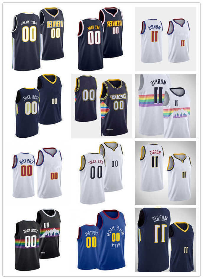 

75th Custom Mens Women Youth Denver''Nuggets''3 Nah'shon Hyland 11 Monte Morris 22 Zeke Nnaji 25 Austin Rivers Basketball Jerseys, Color