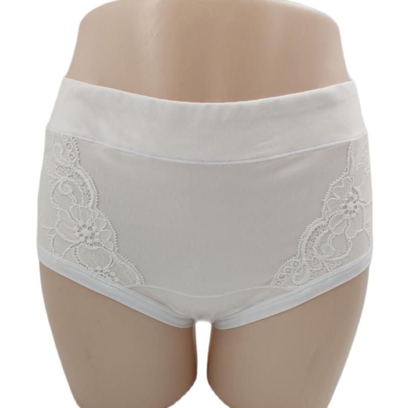 

Women's Panties Plus Size Ladies' Briefs Sexy Lace Underwear Women Solid Female Panty Modal Underpants Mid Waist Panti Women's Short, Black