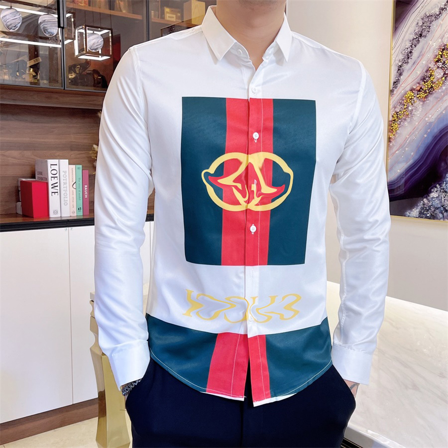 

New 2022 Mens Designer Shirts Fashion Casual Shirt Men Slim Fit t-shirts Stripe Womens small horse Man Solid Color Business Dress Shirt M-3XL SS109, Customize