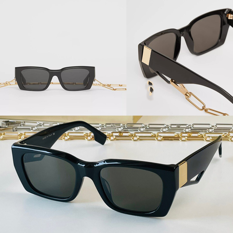 Motif Rectangular Frame Sunglasses Women 4336 Fashion cellulose material Deisnger occhiali de soleil gold-plated letter Square Top Quality Come g