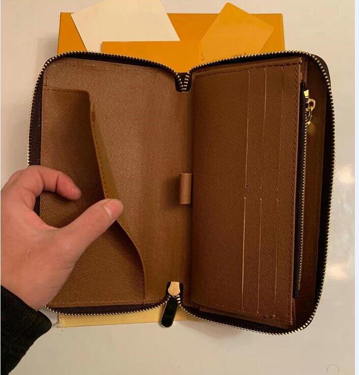 

luxury designer clemence wallet Woman Fashion zipper Clutch Monogrames Clemence long Card Holder Purse cxz3w, Brown/flower