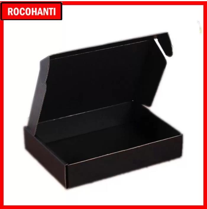 

800X Custom Logo Printed wraps Corrugated Cardboard Paper Black Mailing Box Gift Packing Boxes
