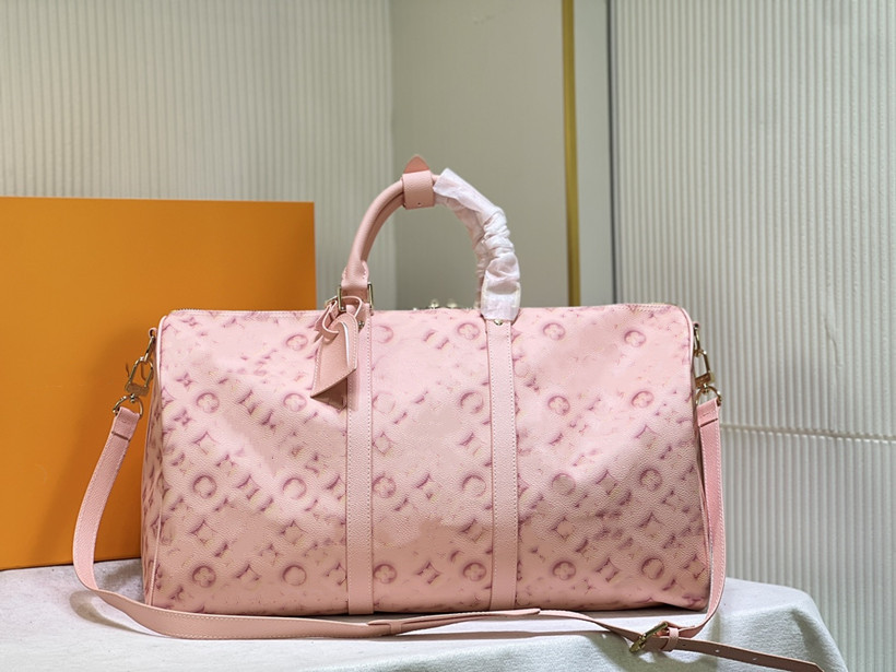 Summer Stardust Gradient Top Quality Men Duffle kee Bag pall BANDOULIERE 50 Women Travel Bags Hand Luggage Mens Genuine Leather Handbags Large Cr-image-782796537