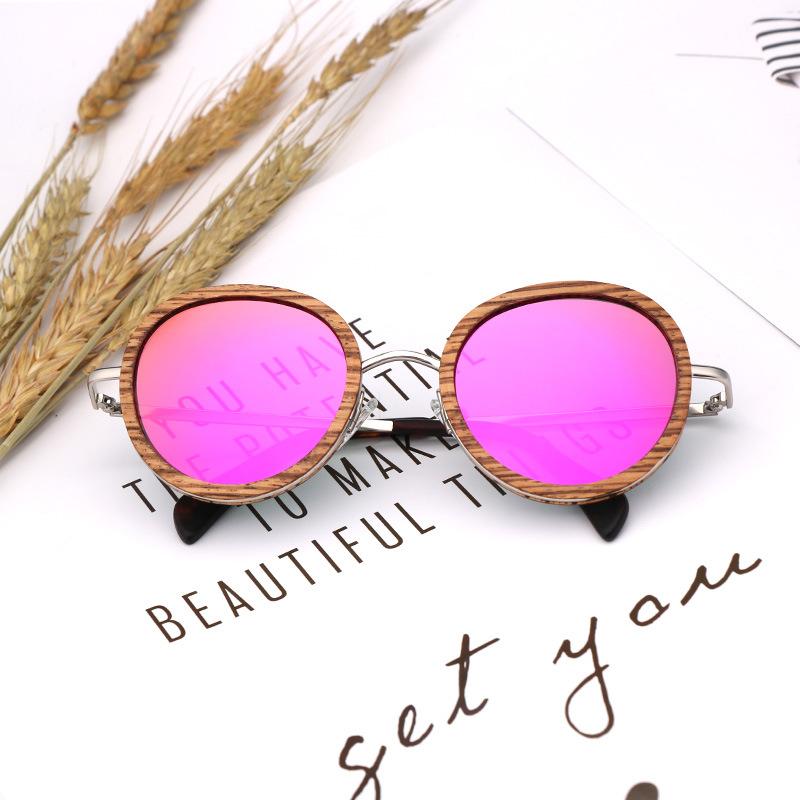 

Sunglasses Round Wooden Men Women Brand Design Fashion Ultralight Oversize Sun Glass Polarized Lens Uv400Sunglasses