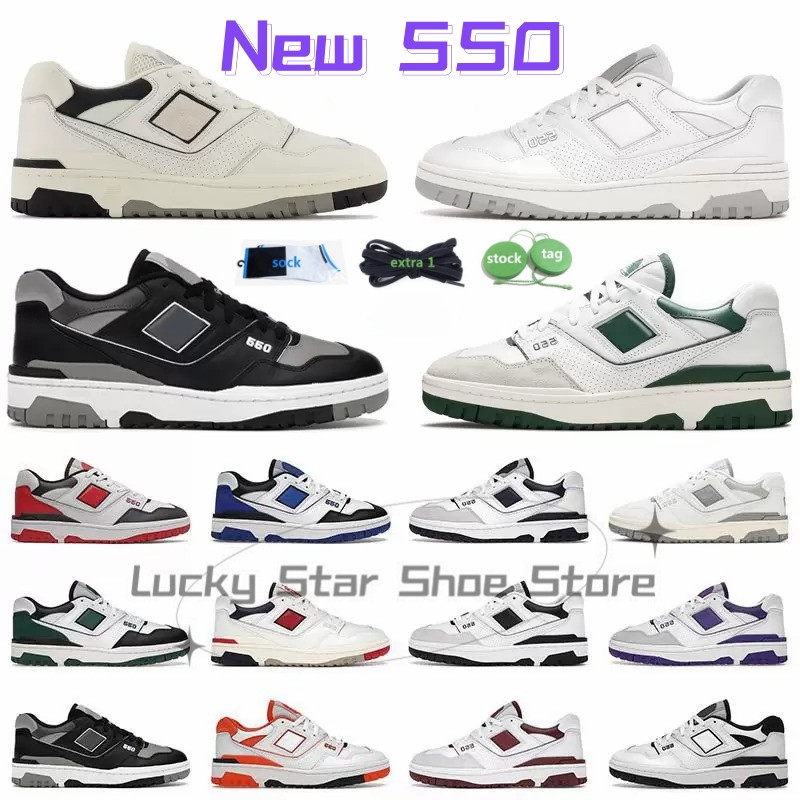Designer New BB550 B550 550 Chaussures décontractées pour hommes hommes blancs vert gris crème noire bleu jaune unic marine violet ombre syracuse