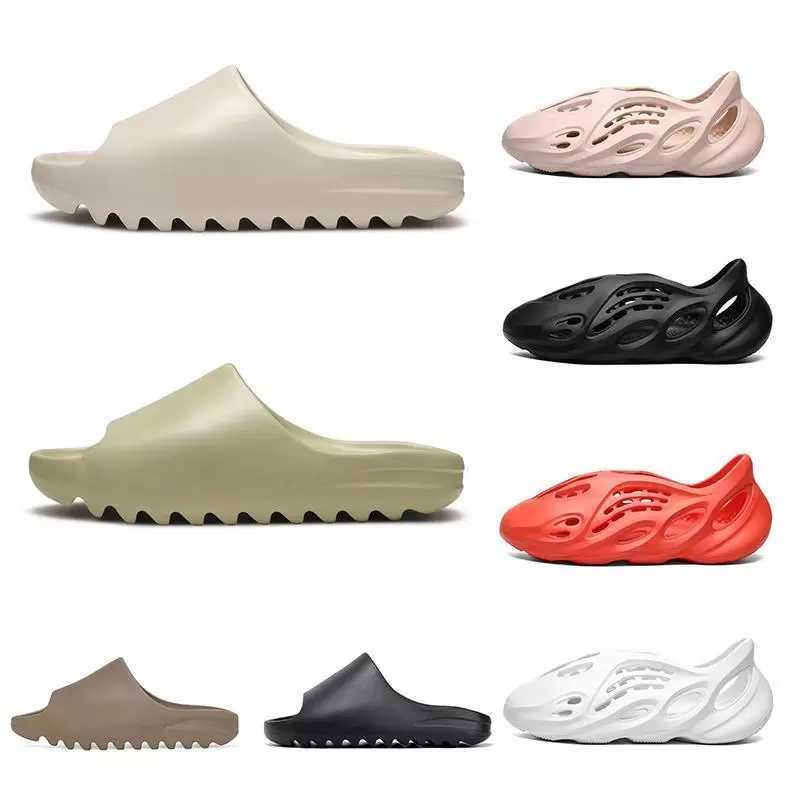 

2020 Slide Sandals Shoes For Men Women Originals Triple Black White Bone Desert Resin Slippers Foam Runner Casual Shoes Size 36 -4 DO NkZ, Color #9