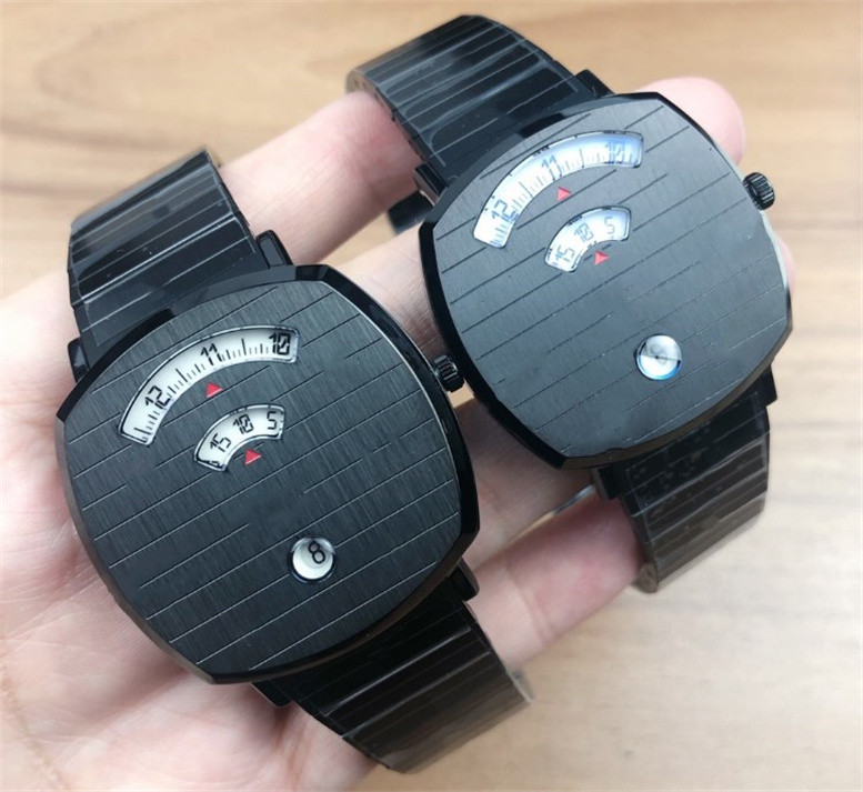

Designer Premium Watches for Men Women Vintage Design Quartz Watch 38mm/35mm Curved Square Case Three Windows Fully Electric PVD Stainless Steel Case Strap 2022, Black