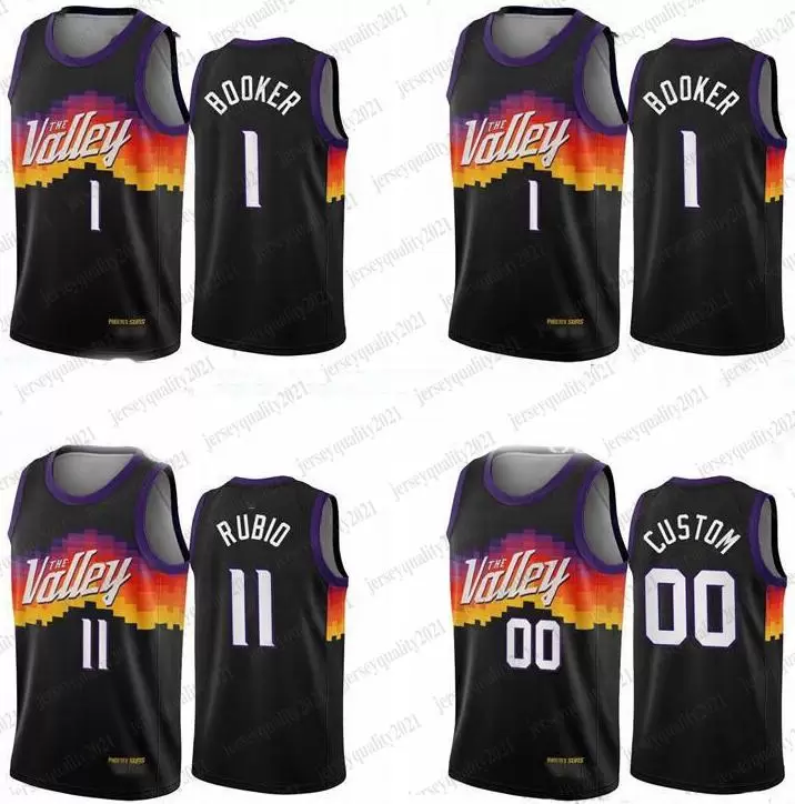 

MEN Devin Booker Mikal Bridges Deandre Ayton Black City The Valley 2020 21 Basketball Jersey, Color5