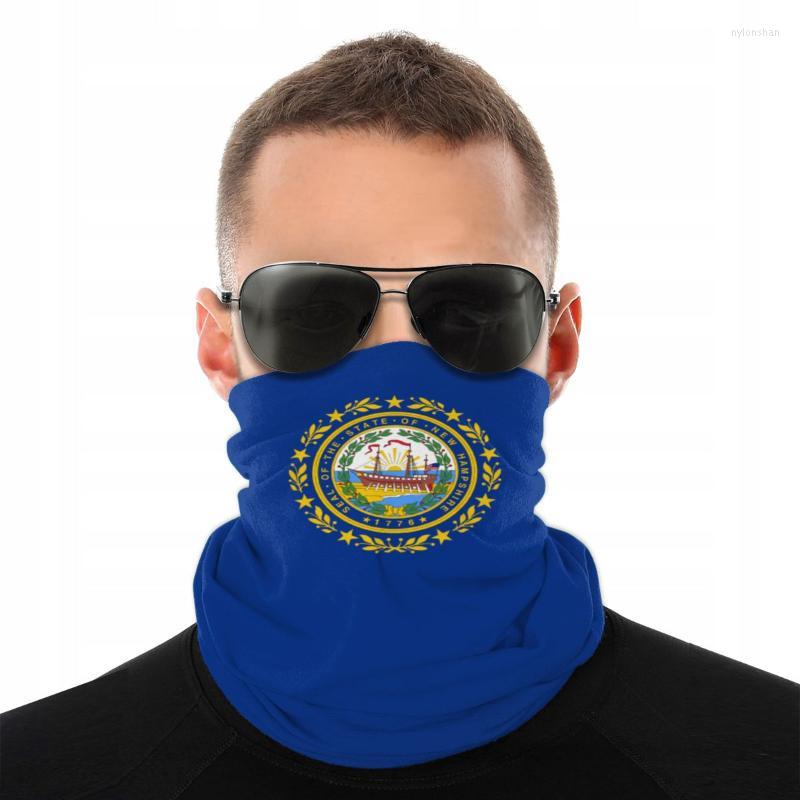 

Scarves Hampshire Flag America USA Scarf Half Face Mask Men Women Tube Neck Bandanas Multi-functional Headband Cycling CampingScarves