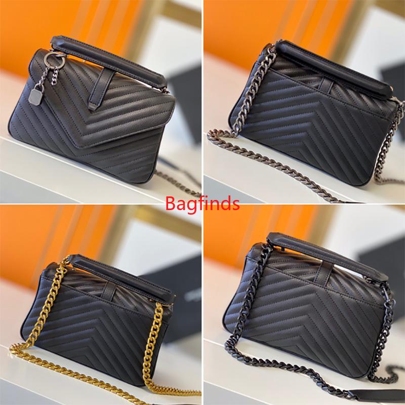 

Handbags designers Classic Black Silver Gold chain Women Bag High quality leather Lady clutch Shopping Tote Messenger shoulder bags purse, Gold hardware