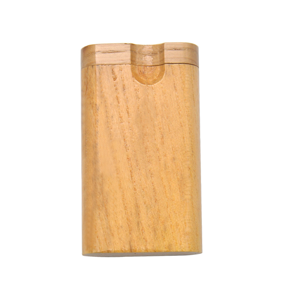 smoking Mini Tobacco Pipe Kit Ceramic Handmade Wood Dugout Hitter Pipe Portable Set-image-793923290