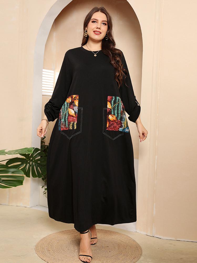 

Plus Size Dresses Casual Street For Summer Women Sexy Party Clothing Fashion V Neck Elegant Solid Color DressPlus, Black