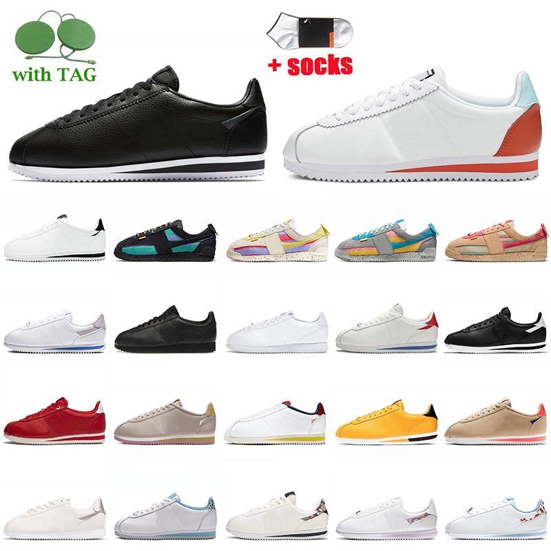 

Classic Leather Black White Women Mens Running Shoes 2023 Union LA X Cortez Smoke Grey Noir Sesame Lemon Frost Trainers Basic Premium Blue Purple Runner Sneakers, C27 leather light bone 36-39
