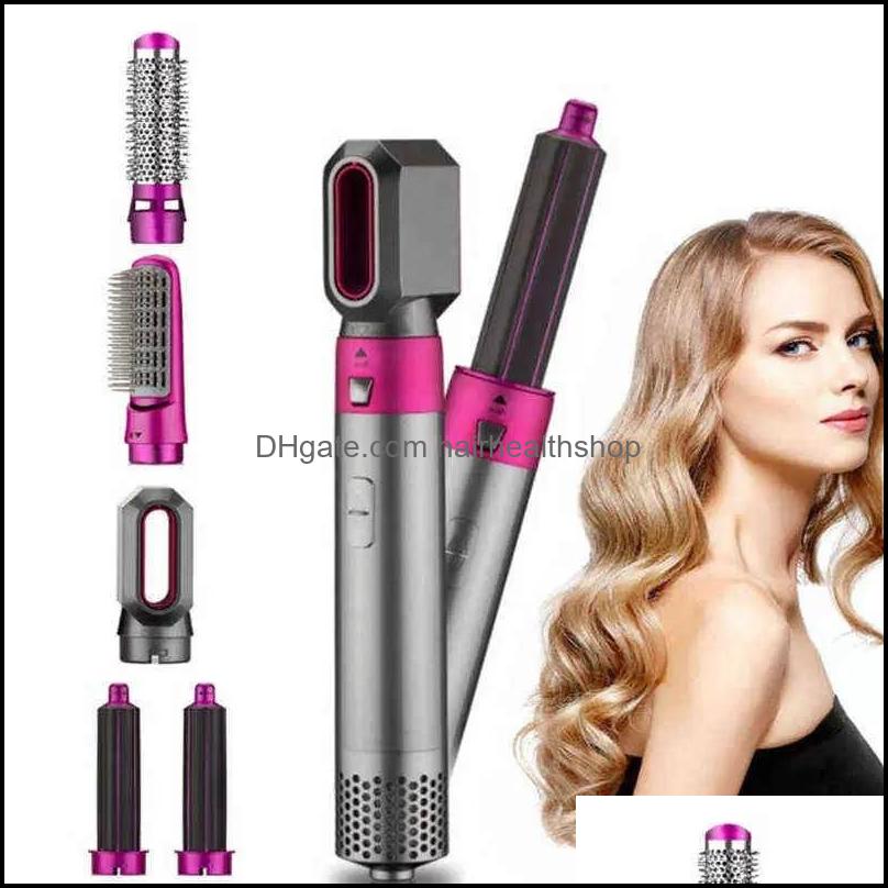 

Hair Dryers Care Styling Tools Products Curling Irons Electric Dryer 5 In 1 Hairs Comb Negative Ion Straightener Brush Blow Air Wrap Curli