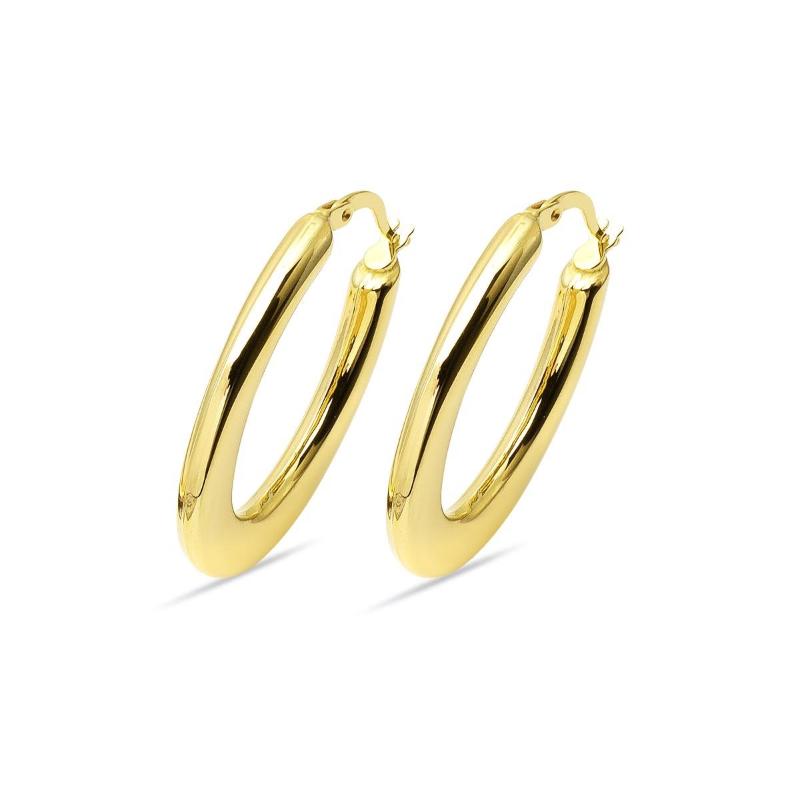 

Hoop & Huggie Classic 3 0 Cm Diameter Gold EarringsHoop