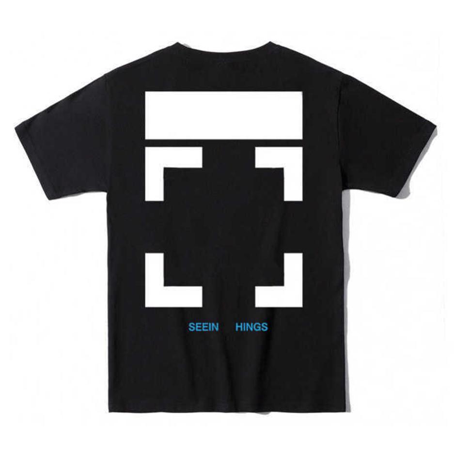 

Designers Summer t Shirts Offs Men's Brand Fashion Oil Painting Robot Back Print Arrows Loose Tops Casual Women T-shirts Luxu290Z, 10