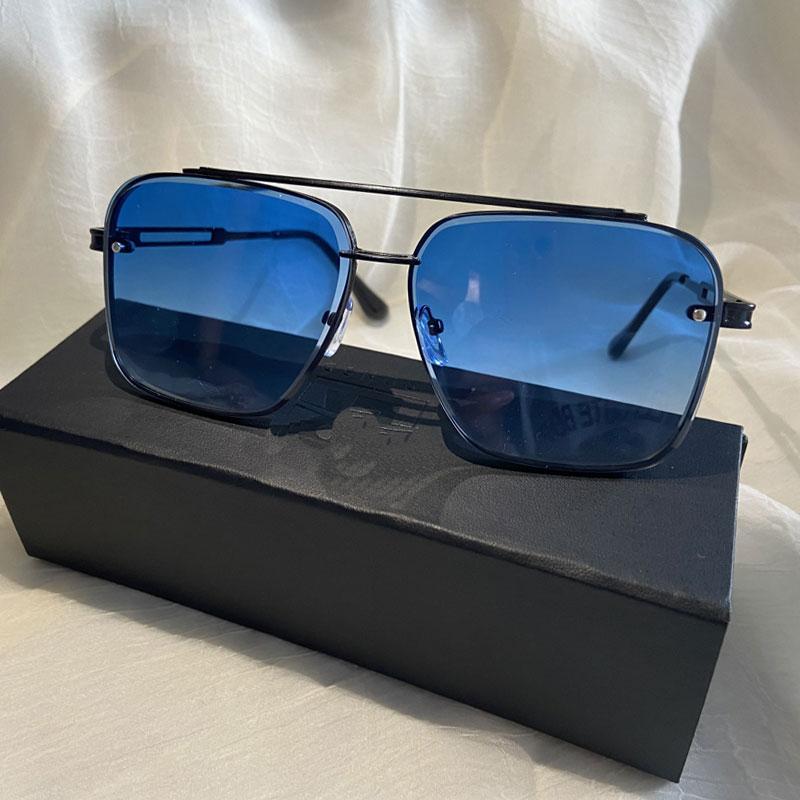 

Sunglasses Fashion Square Men Designer Metal Sun Glasses 2022 Vintage Pilot Shades UV400 Eyewear Oculos De SolSunglassesSunglasses