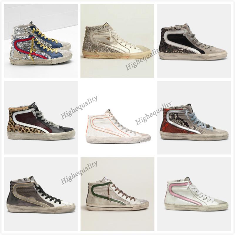 

Quality''Golden''Goose''Sneaker Italy brand Slide high top Shoe Fashion Women Sneakers luxury Trainers Sequin Classic White Do-old Dir lll, Star24