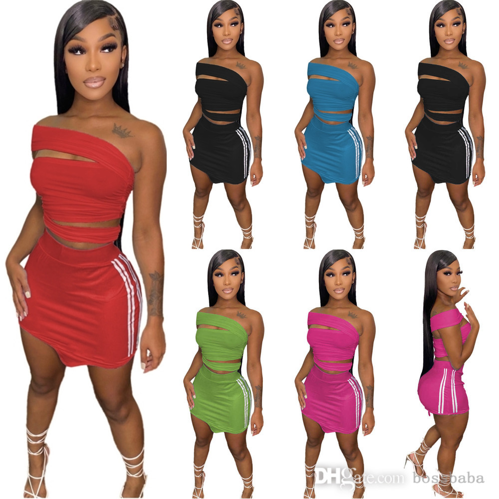 

Women Two Piece Dress Summer New Fashion Off Shoulder Hollow Out Shorts Outfits Ladies Casual Suit, Black