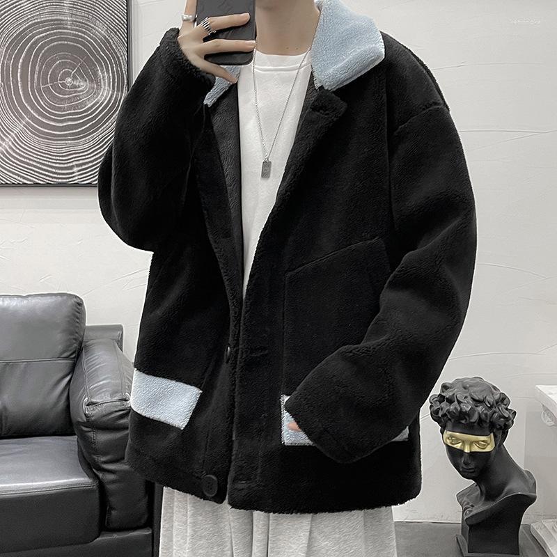 

Men's Wool & Blends Winter Coat Men Black Woolen Coats For Fashion Fur Jacket Mens Jackets And White Kend22, Beige
