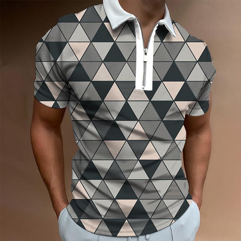

Men' Polos Men' Summer Shirt 3D Printing Lapel Zipper Casual Wear Quick Dry Breathable Clothing -5XLMen' Men'sMen, 13