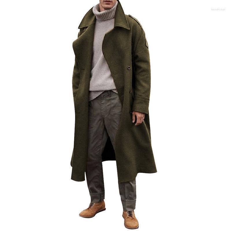 

Men' Trench Coats 2022 Sale Spring Autumn Men Long Overcoat Two Piece Set Fashion Coat Mens Tops Clothing Masculino Kend22, Black