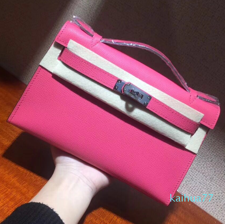 

Classic ladies' tote bag French designer dinner bag elegant style top with leather handle gold metal and silver metal optional, Dark grey