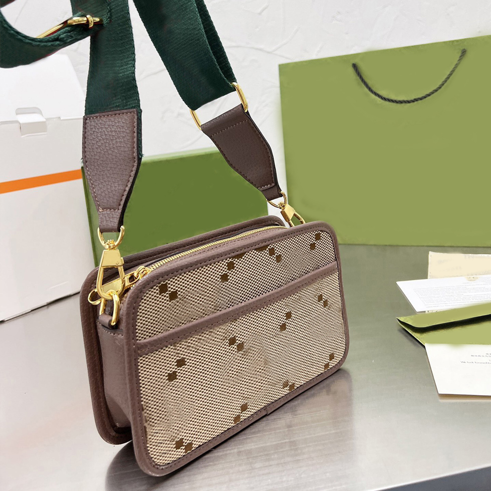 

Luxurys Women Shoulder Bags Fashion Tote men Designers Camera Crossbody Bag Wallet canvas Embroidery Decorate Daily Storage Purse, Brown