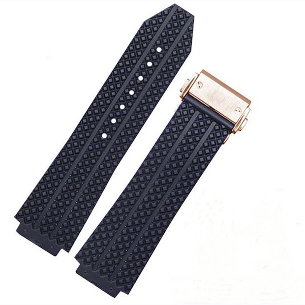 

High quality luxury men's automatic mechanical watch BIG gold stainless steel case black grid calendar dial rubber strap classic fusion BANG h01