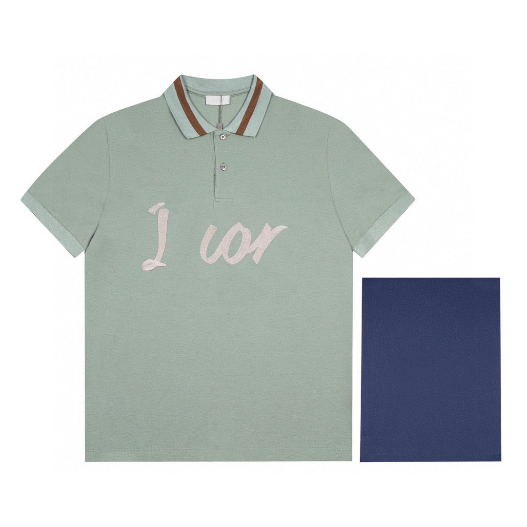 

Men's Plus Tees & Polos Round neck embroidered and printed polar style summer wear with street pure cotton wo