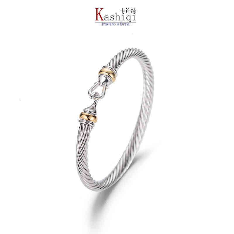 

Twisted Hook Bracelet Charm Bracelets Designer Bangle Men Jewelry Accessories Women Fashion Atmosphere Platinum Plated Wire Hemp Hot Selling