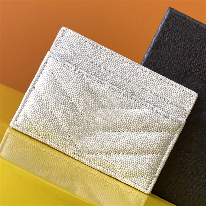 

Card Holder Cassandre Matelasse Card Grained Embossed Leather Designer Womens Mens Wallet Balck White Quilting over Stitching Luxurys Purses