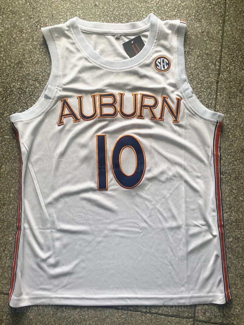 

Auburn #10 Jabari Smith College Basketball Jersey Stitched White Top Quality Shirt, As shown