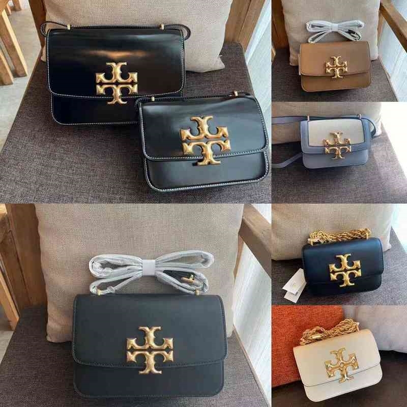 

Fashion Leather T0ryss Handbags Tofu Women's Bags Zipper Cowhide Compartment Diagonal Span Chain Foreskin Shoulder Strap Adjustable, White chain