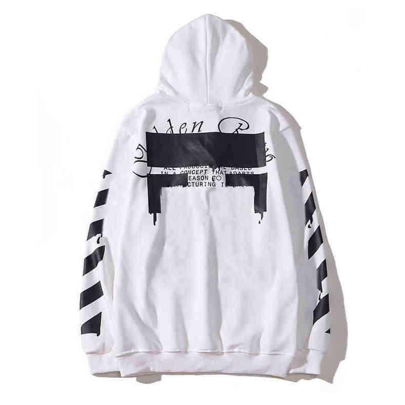 

Mens Fashion Classic White Hoodies Loose High Quality Sweatshirts Zipper Hoodie Cotton Pullover Long Sleeved Back Oil Paint Arrow x Men Women Tops Hooded Jacket Gc8d, Picture contact customer service