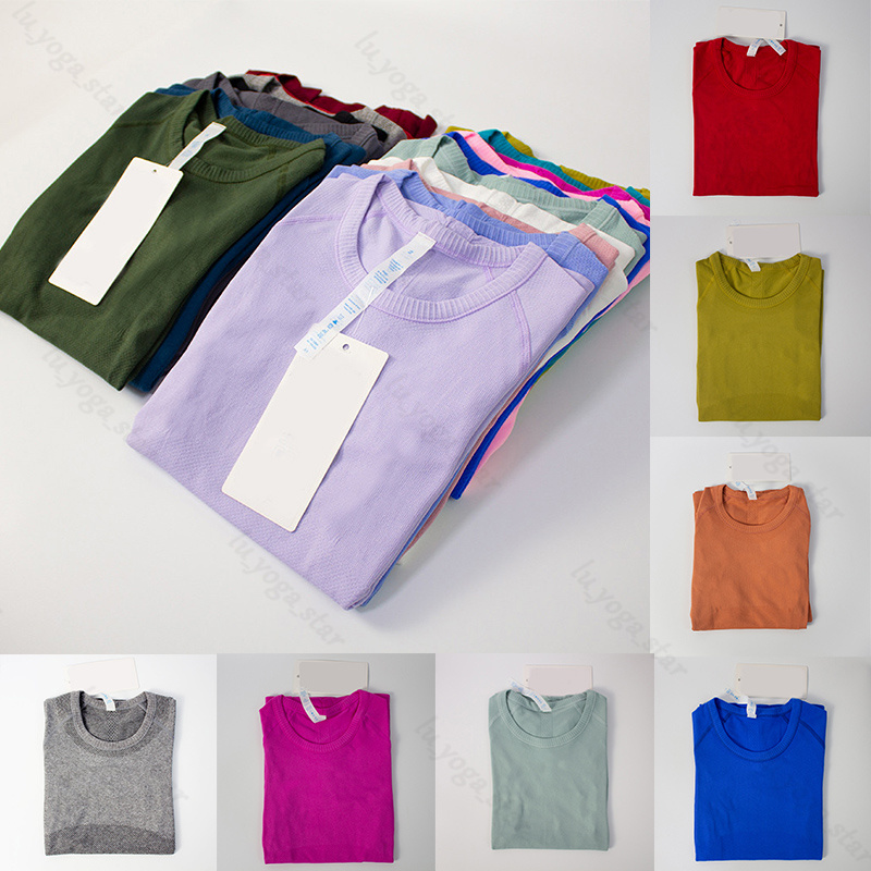 

1.0 yoga t shirts high quality sporty womens sports train wear swiftlys tech ladies short-sleeved T-shirts moisture wicking knit high elastic fitness, 17