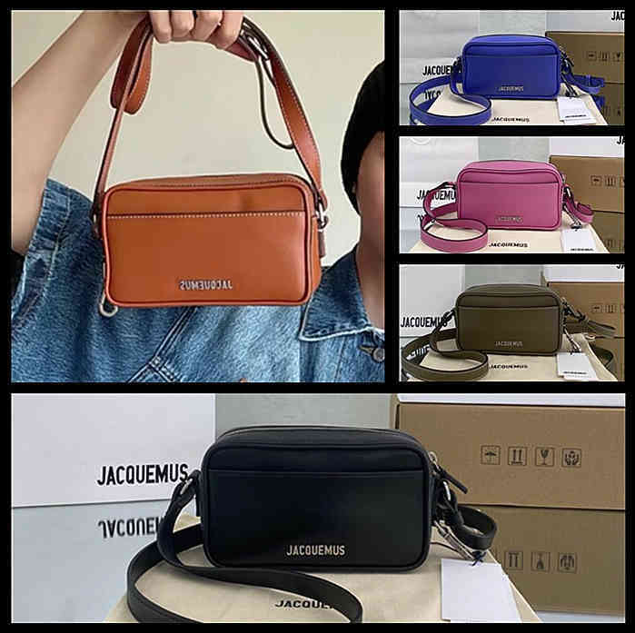 

Jacquemu women handbags women's versatile fashion baneto men's and general leather postman single shoulder diagonal, Black