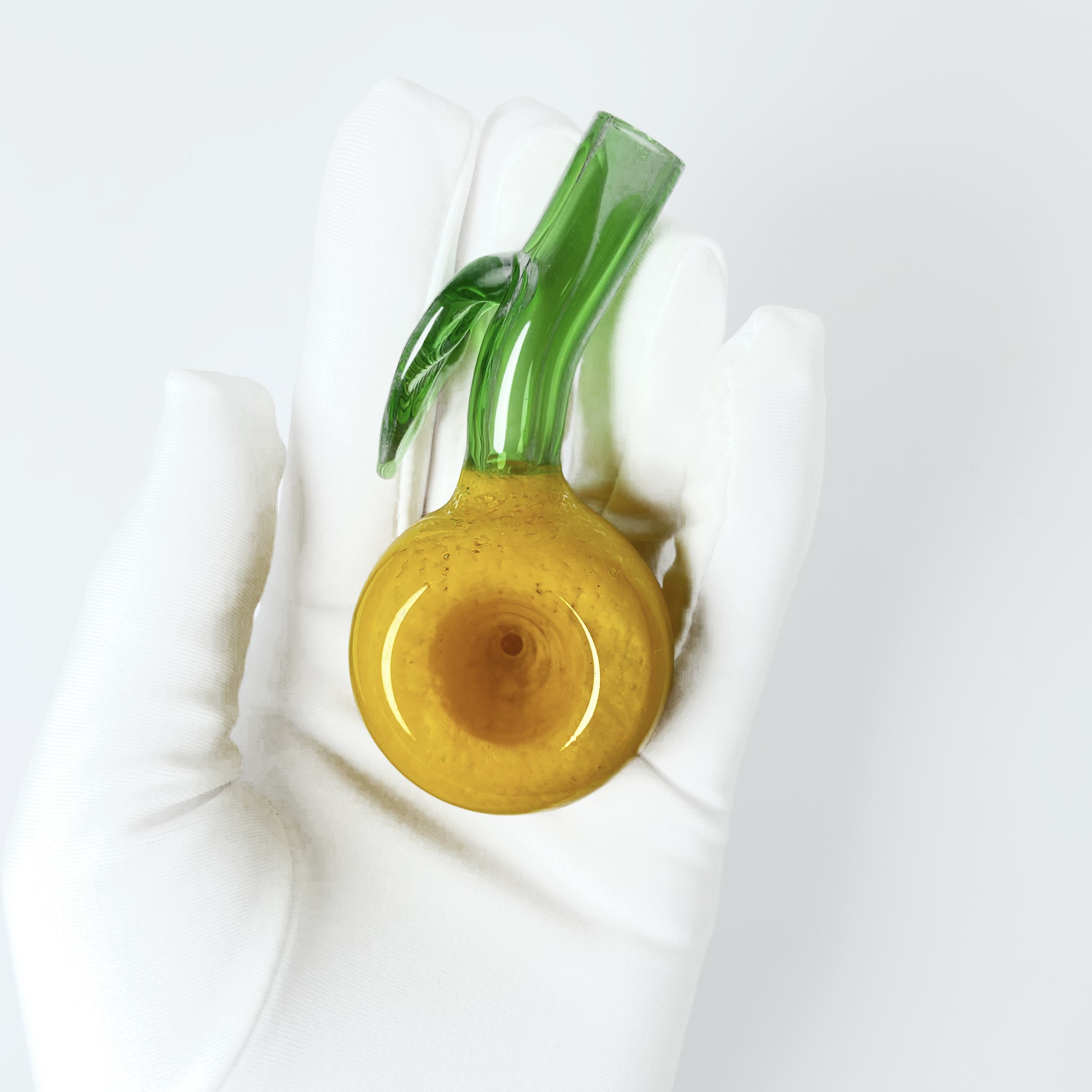 

3.15 inch Fruit Orange Tobacco Pipe Hand-blown Herb Bowl Glass Hand Smoking Pipe
