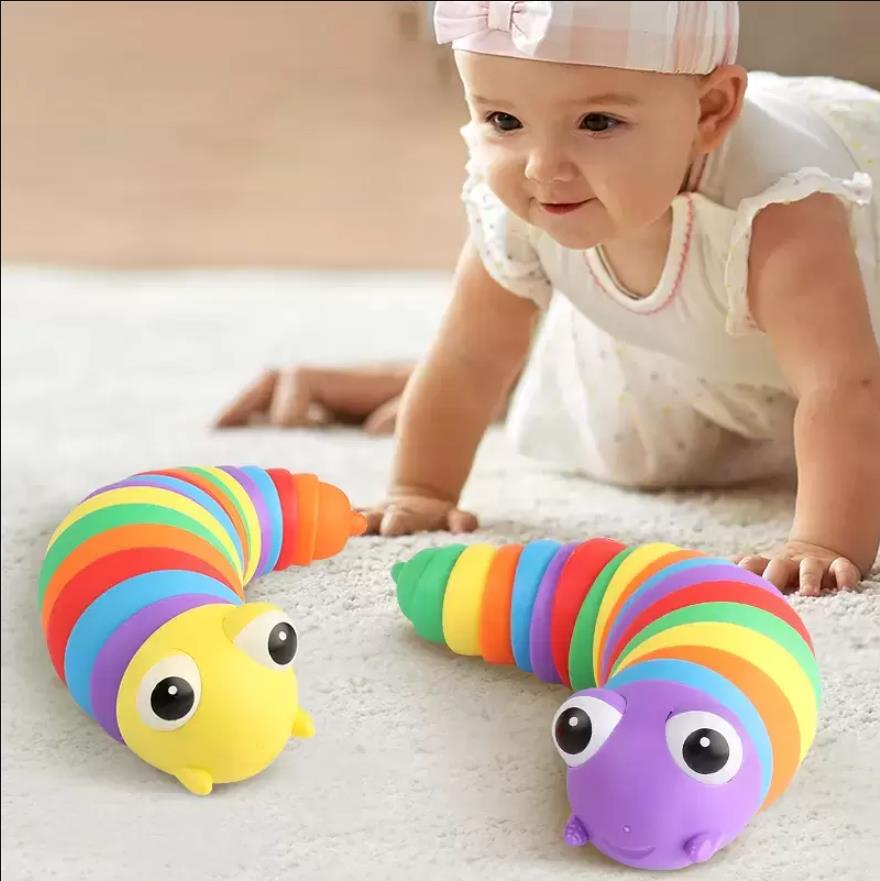 

Party Favor Fidget Toy Caterpillar Slug Articulated Flexible 3D Slug Joints Curled Relieve Stress Anti-Anxiety Sensory Toys For Children