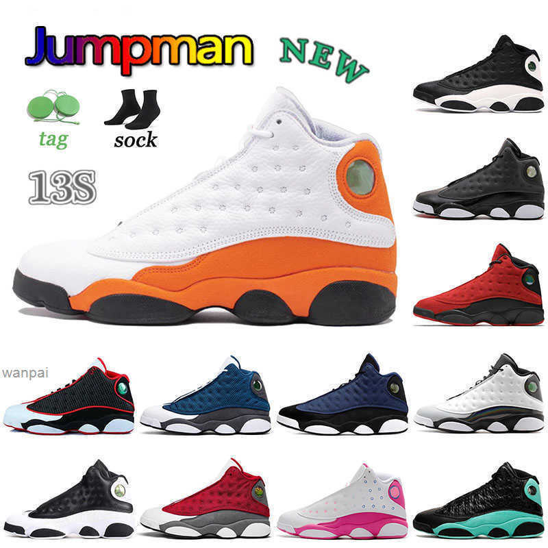 

New 13S Orange White Mens Basketball Shoes 2022 Frence Brave Blue Game Royal University Gold Tol Del DMP Brd Dark Powder Snea OG designer shoes, J06 36-47 playground