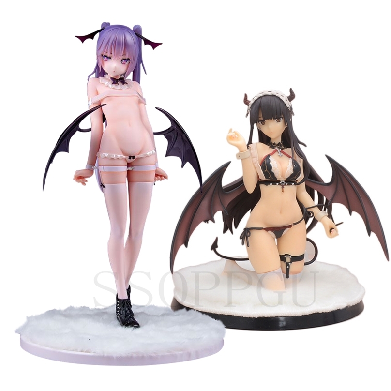 

16 Japanese Anime Girl Figures Skytube Pink Charm Taya AIKO Demon Maid 18CM PVC Action Figure Toy Adults Collectible Model Doll 220523, No retail box